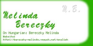 melinda bereczky business card